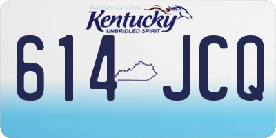 KY license plate 614JCQ