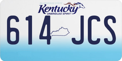 KY license plate 614JCS