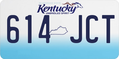 KY license plate 614JCT