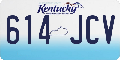 KY license plate 614JCV