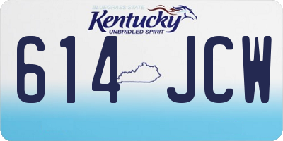 KY license plate 614JCW