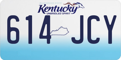 KY license plate 614JCY