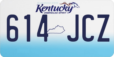 KY license plate 614JCZ