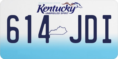 KY license plate 614JDI