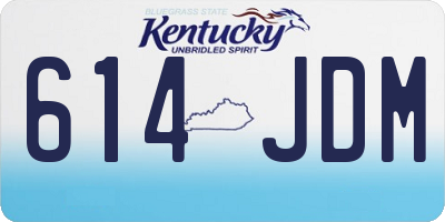 KY license plate 614JDM