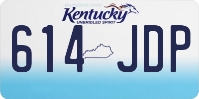 KY license plate 614JDP
