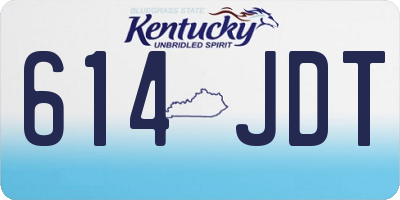 KY license plate 614JDT