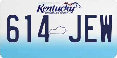 KY license plate 614JEW