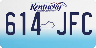 KY license plate 614JFC