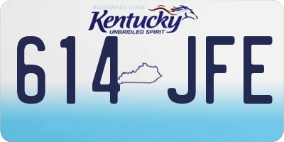 KY license plate 614JFE