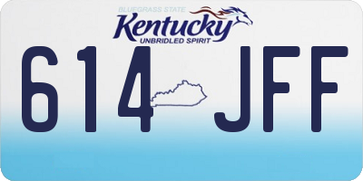 KY license plate 614JFF