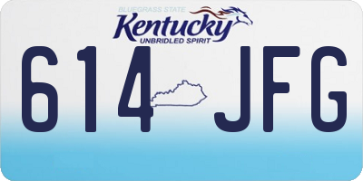 KY license plate 614JFG