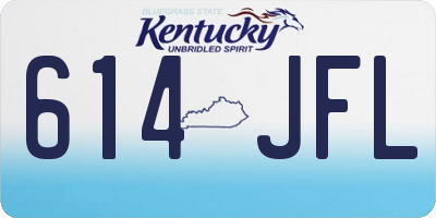 KY license plate 614JFL