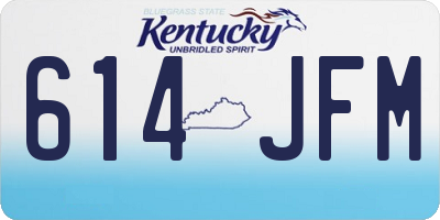 KY license plate 614JFM