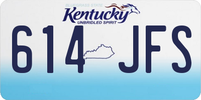 KY license plate 614JFS