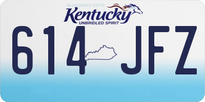 KY license plate 614JFZ
