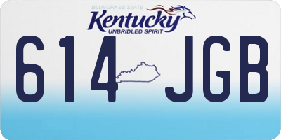 KY license plate 614JGB