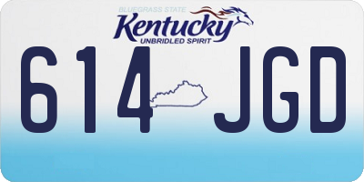 KY license plate 614JGD
