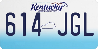 KY license plate 614JGL