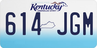 KY license plate 614JGM