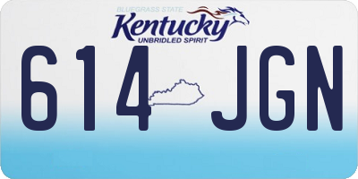 KY license plate 614JGN