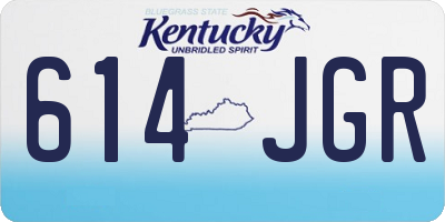 KY license plate 614JGR