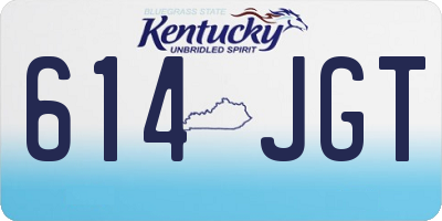 KY license plate 614JGT