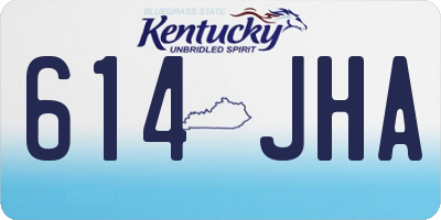 KY license plate 614JHA