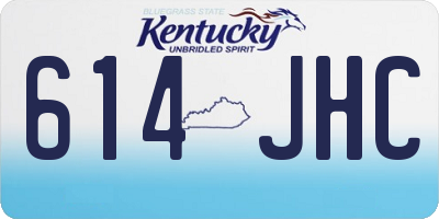 KY license plate 614JHC