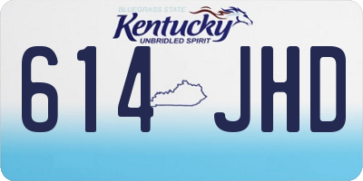 KY license plate 614JHD