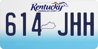 KY license plate 614JHH
