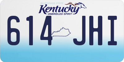 KY license plate 614JHI