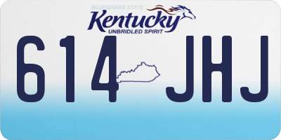KY license plate 614JHJ