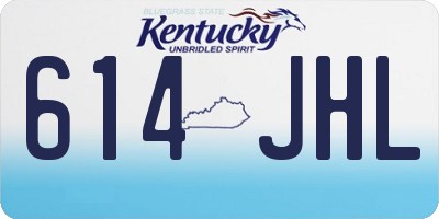 KY license plate 614JHL