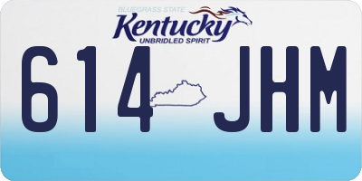 KY license plate 614JHM