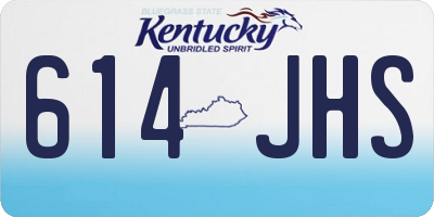 KY license plate 614JHS
