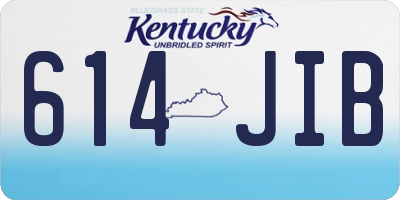KY license plate 614JIB