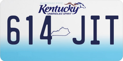 KY license plate 614JIT