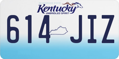 KY license plate 614JIZ