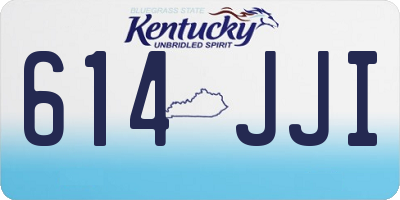 KY license plate 614JJI