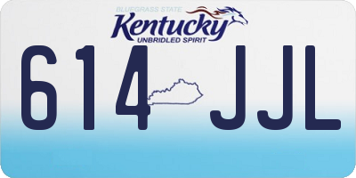 KY license plate 614JJL