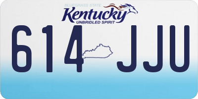 KY license plate 614JJU