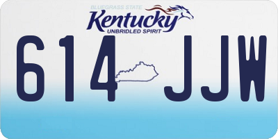 KY license plate 614JJW