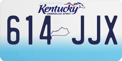 KY license plate 614JJX