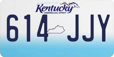 KY license plate 614JJY