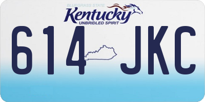 KY license plate 614JKC