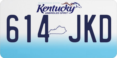 KY license plate 614JKD