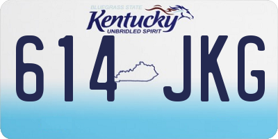 KY license plate 614JKG