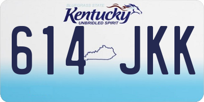 KY license plate 614JKK