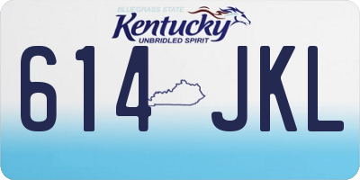 KY license plate 614JKL